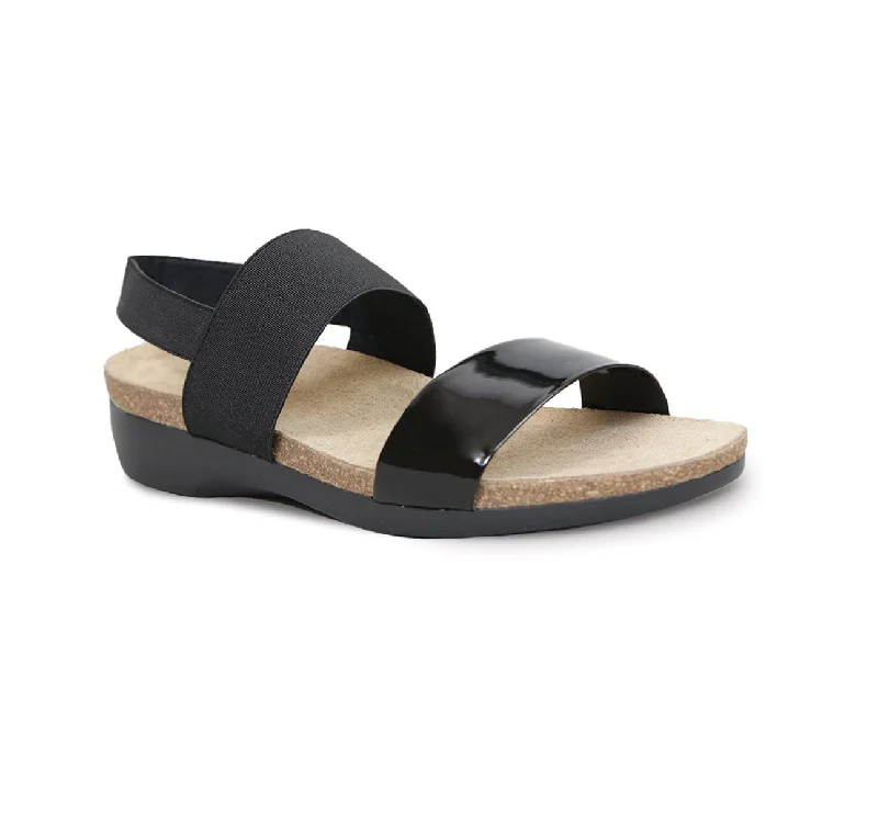 Sandals with subtle comfort-Munro Women's Pisces Sandal - Black Patent