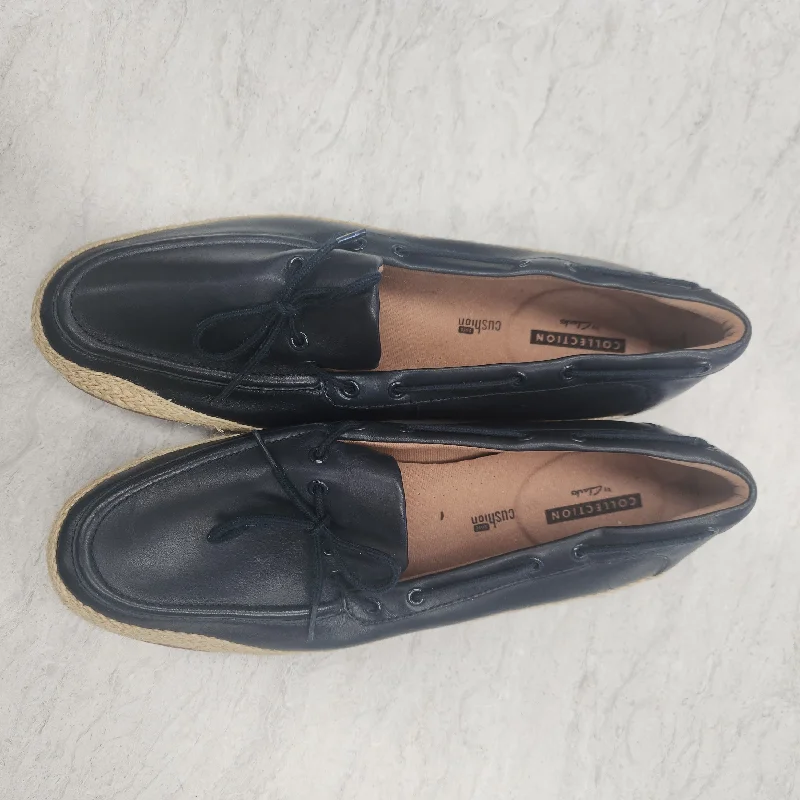 affordable flats for artists-Shoes Flats By Clarks In Navy, Size: 10