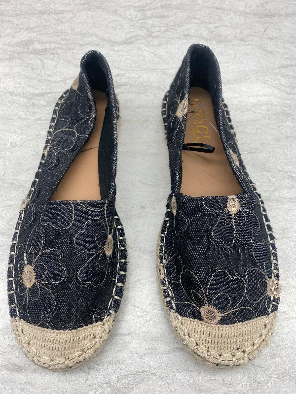 flats near tech centers-Shoes Flats By Rouge In Black Denim, Size: 9