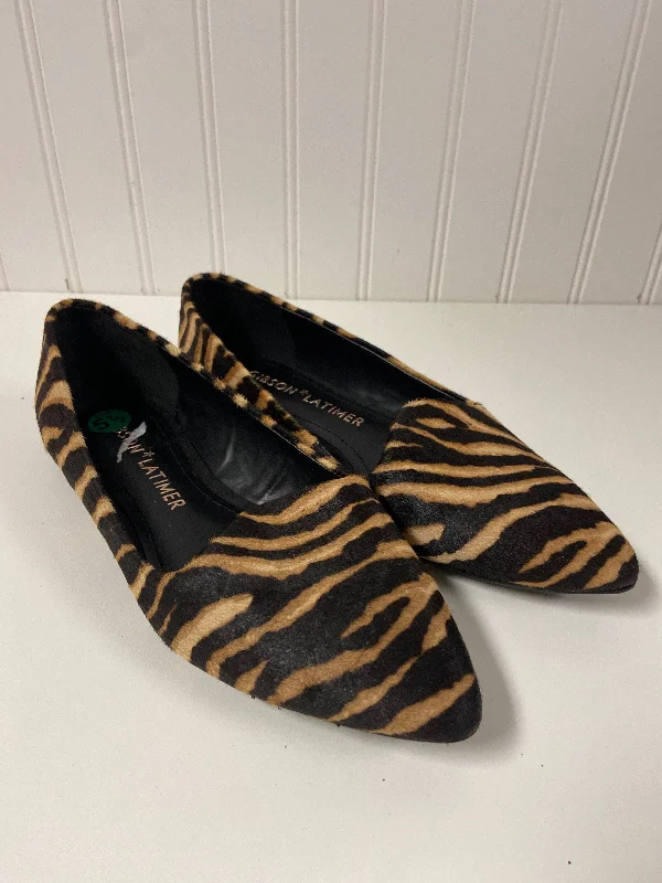 trendy flats for parties-Shoes Flats By Gibson And Latimer In Animal Print, Size: 5.5