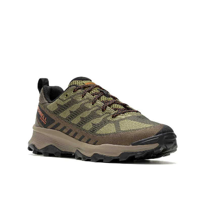 Athletic shoes for sprint training-Merrell Men's Speed Eco Waterproof Hiking Sneakers - Avocado/Kangaroo