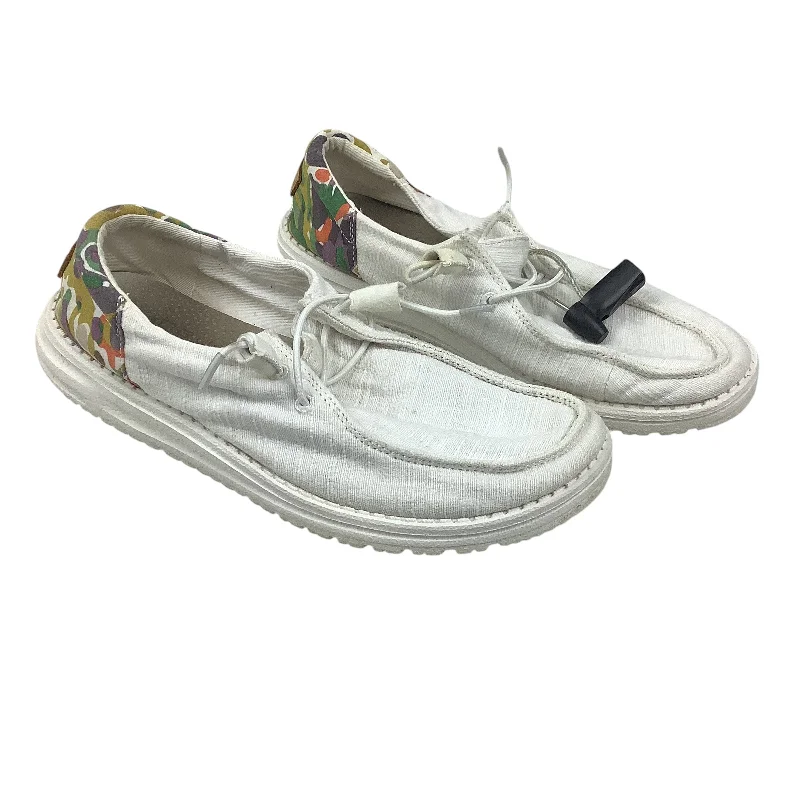 luxury flats for couples-Shoes Flats By Hey Dude In White, Size: 8