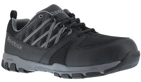 Athletic shoes with soft uppers-Reebok RB4015 - Men's Soft Toe Slip Resistant Athletic