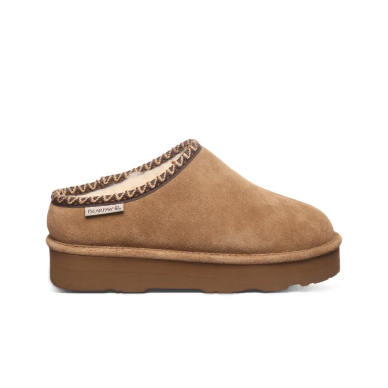 Warm bootie mules-Bearpaw Women's Martis - Hickory