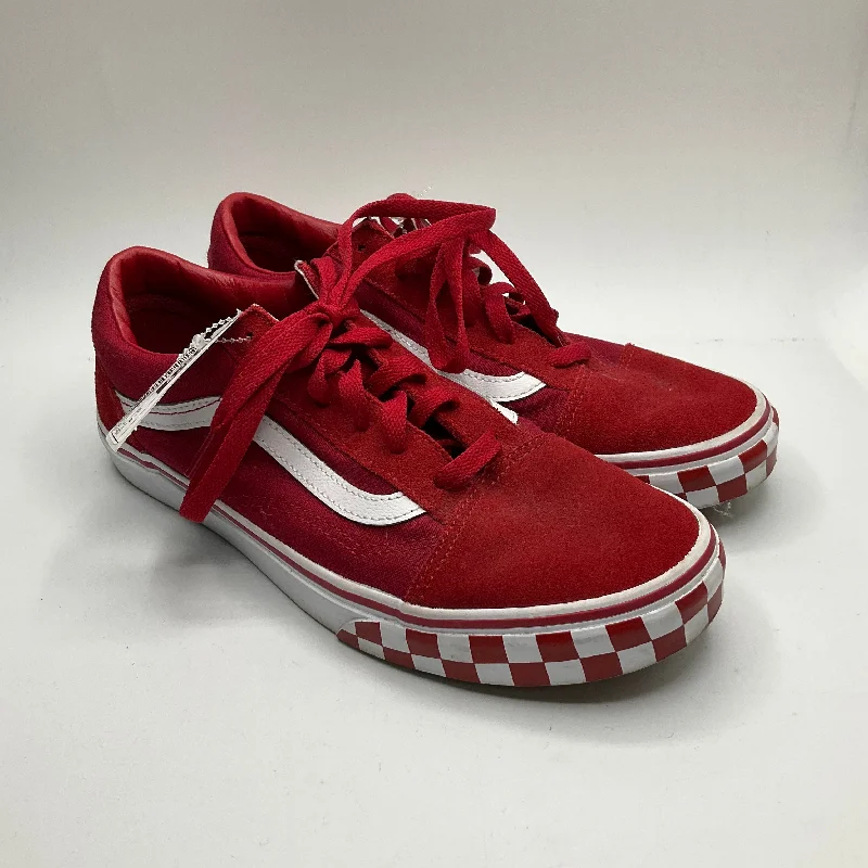 Athletic shoes for wet conditions-Shoes Sneakers By Vans In Red, Size: 6.5