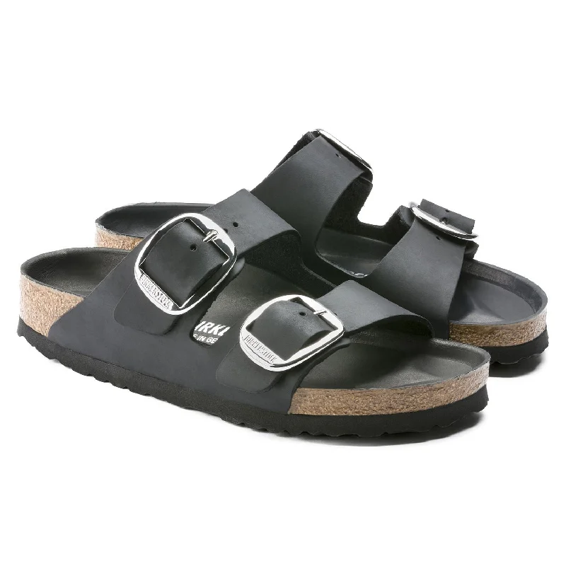 Sandals for beach float-Birkenstock Women's Arizona Big Buckle - Black