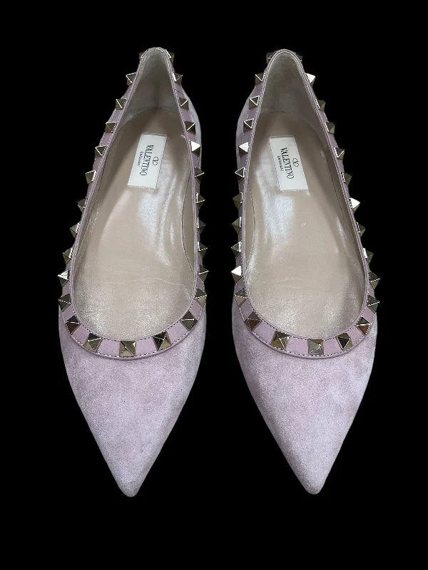 trendy flats for artists-Shoes Flats By Valentino-garavani In Purple, Size: 7