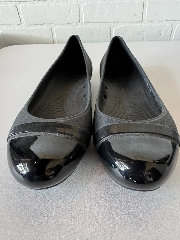 luxury flats for sale-Shoes Flats By Crocs In Black, Size: 7