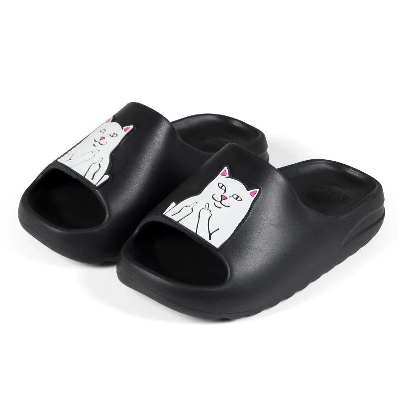 Stylish buckle mules-Lord Nermal Cloud Slides (Black)