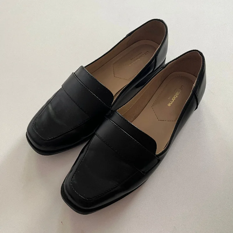 flats near food markets-Shoes Flats Loafer Oxford By Liz Claiborne O In Black, Size: 6