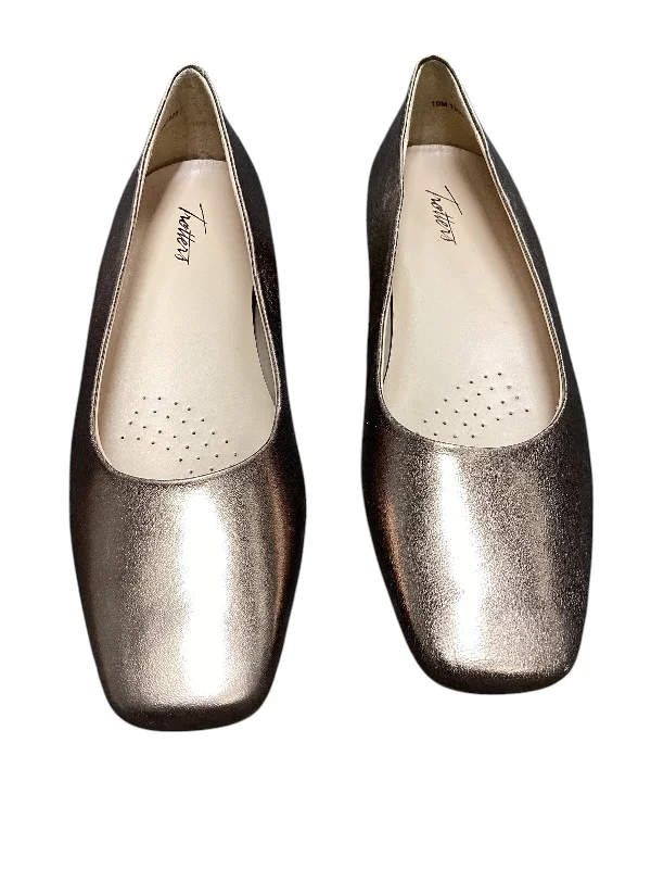 best flats for quality-Shoes Flats By Clothes Mentor In Bronze, Size: 10