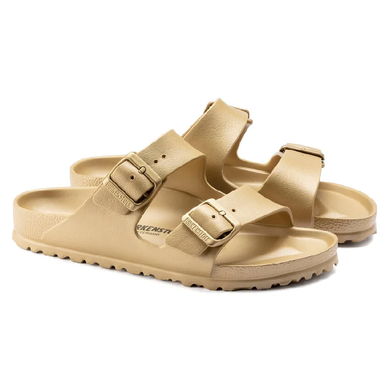 Sandals for beach adventures-Birkenstock Men's Arizona EVA Sandals - Metallic Gold