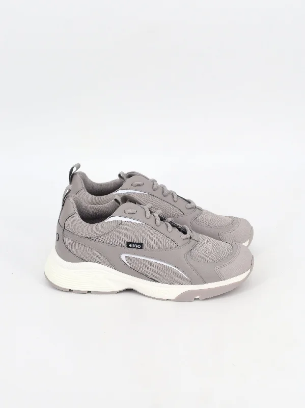 Athletic shoes for urban running-Women's Textured Sneakers,Grey