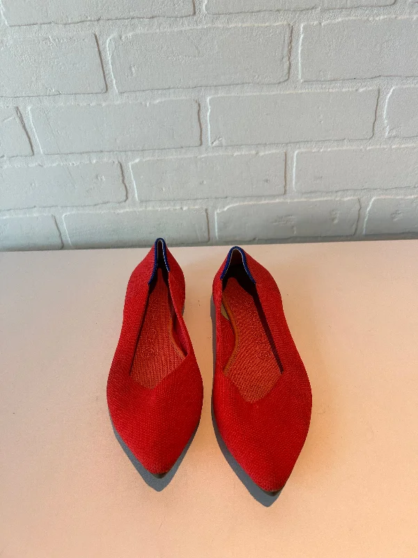 flats for short vacations-Shoes Flats By Rothys In Red, Size: 7