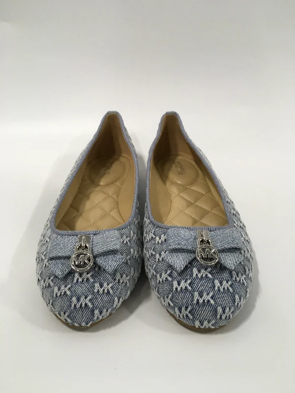 flats with open spaces-Shoes Flats By Michael Kors In Blue, Size: 8.5