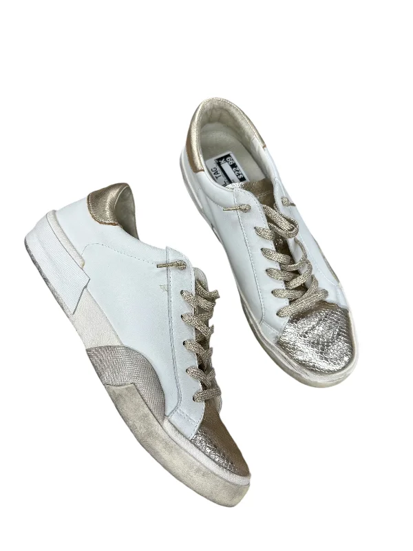 Athletic shoes for active lifestyles-Shoes Sneakers By Dolce Vita In Gold & White, Size: 8.5