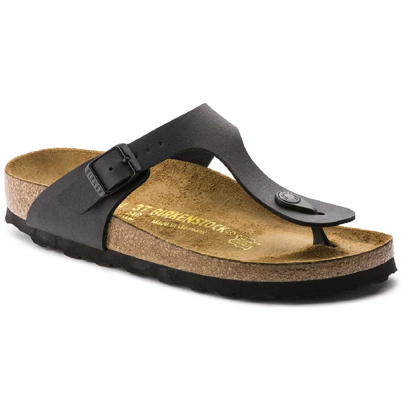 Sandals with sleek flair-Birkenstock Women's Gizeh Birko-Flor Black Sandal