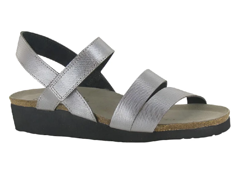 Sandals for kids comfort-Naot Women's Kayla Sandal - Silver Threads