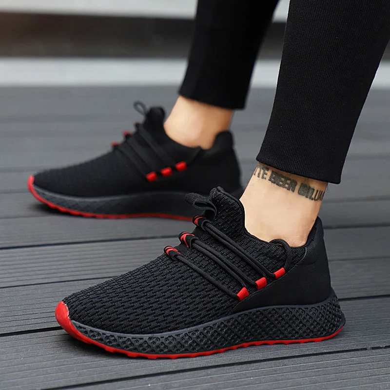 Athletic shoes for tough workouts-Men's Breathable Casual Fashion Ultra Boost Lace up Wear-resistant Sneakers