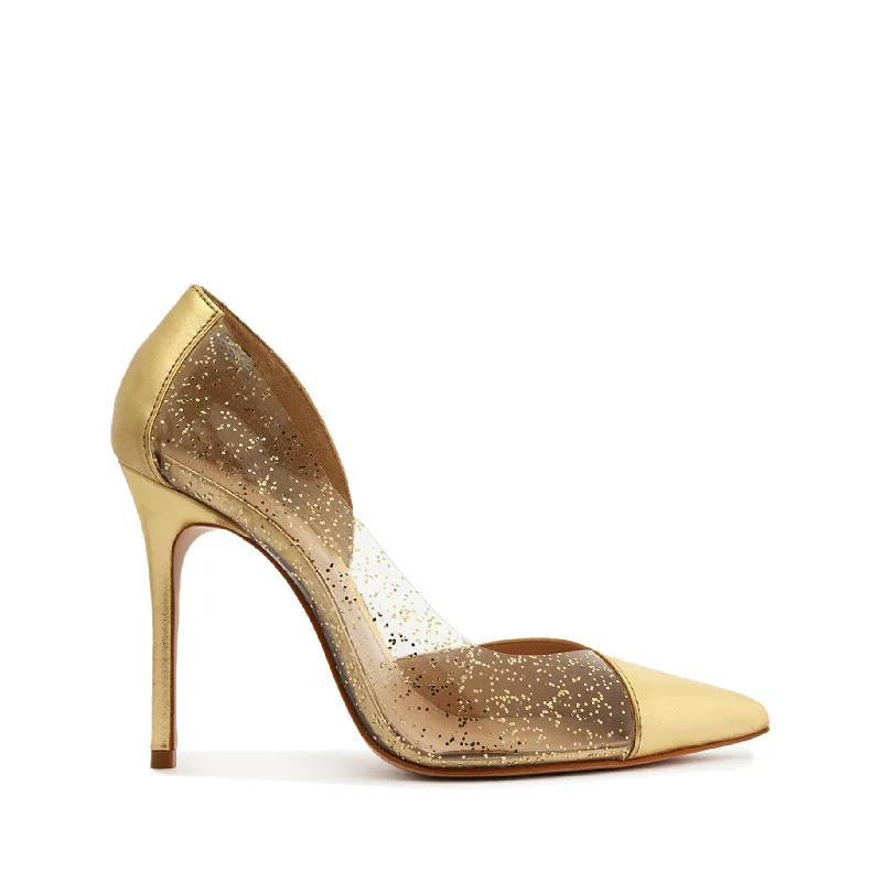 High heels flat surfaces -Cheslie Metallic Nappa & Vinyl Pump