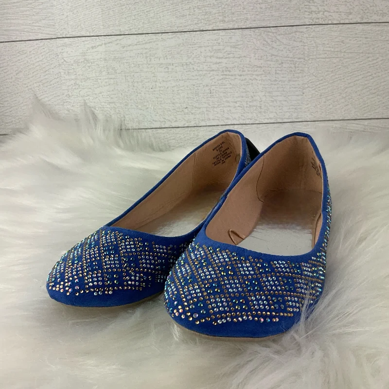 luxury flats near river-Shoes Flats By Madden Girl In Blue, Size: 7.5