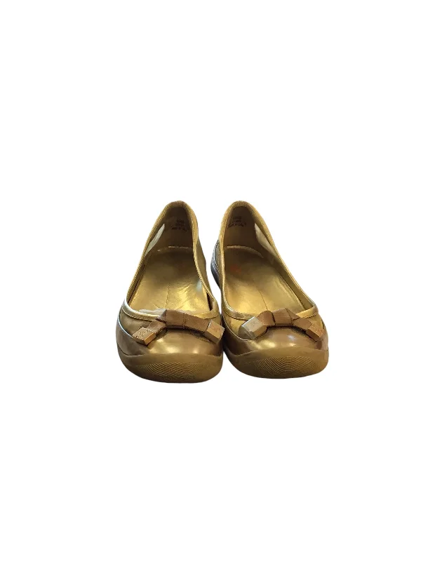 flats near train stations-Shoes Flats By Cole-haan In Gold, Size: 10.5