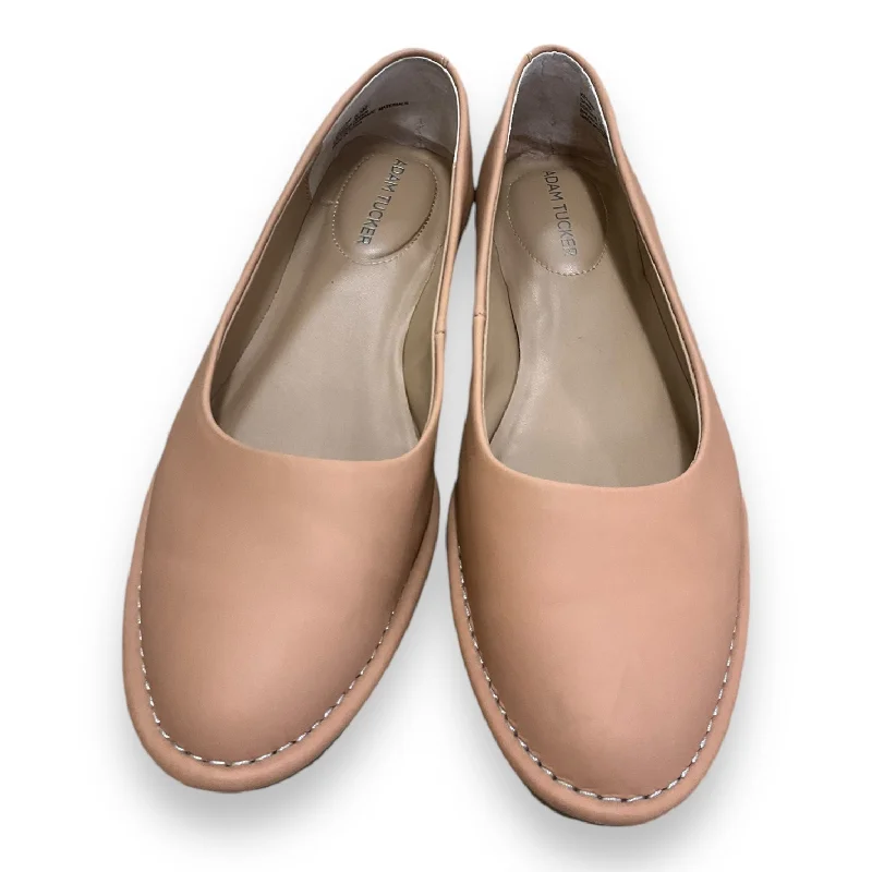 flats with smart design-Shoes Flats By Adam Tucker In Tan, Size: 7.5