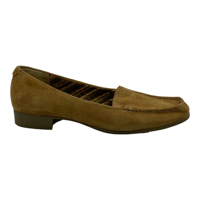 flats with open spaces-Shoes Flats By Anne Klein In Brown, Size:6