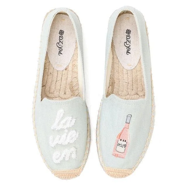 flats for summer outfits-La vie en rosé Espadrille Flats