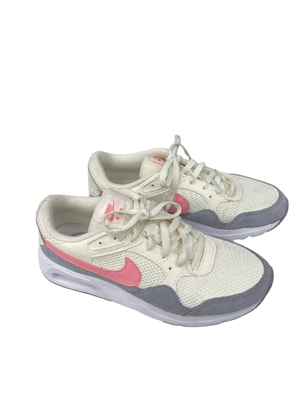 Athletic shoes with steady traction-Shoes Sneakers By Nike In Pink & White, Size: 8.5