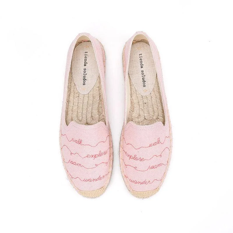 best flats for long hours-Wavy Let's Roam Espadrille Flats