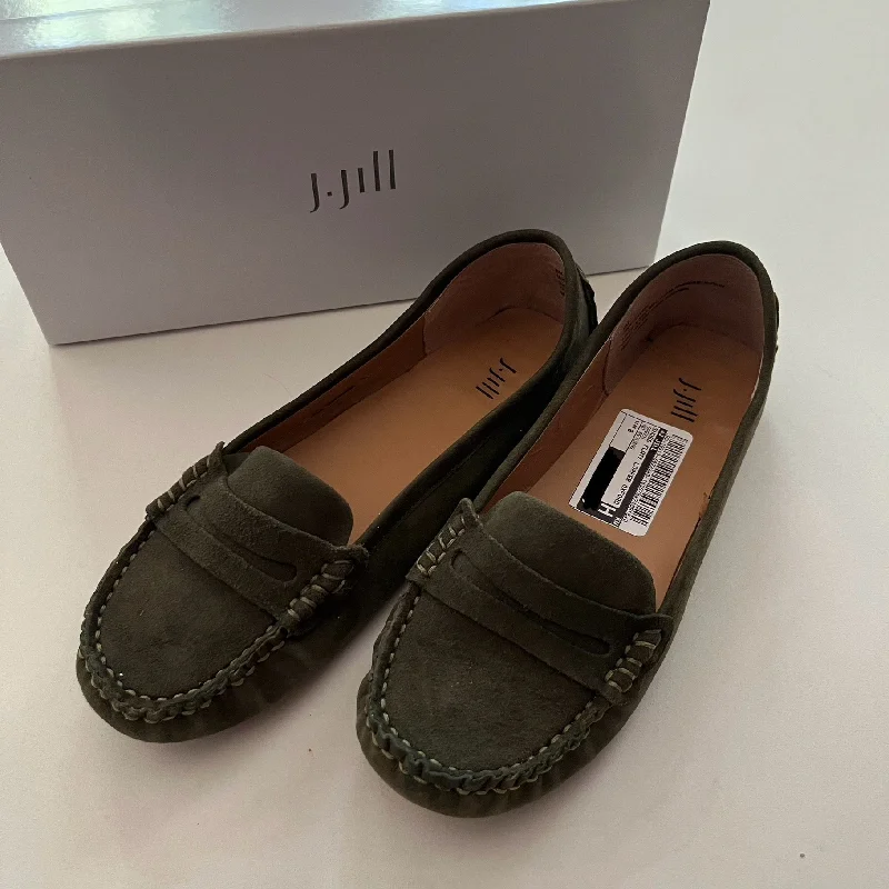 flats sale near beach-Shoes Flats Loafer Oxford By J Jill In Green, Size: 8