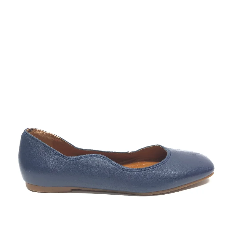 flats with modern decor-Shoes Flats By Lucky Brand In Navy, Size: 6.5