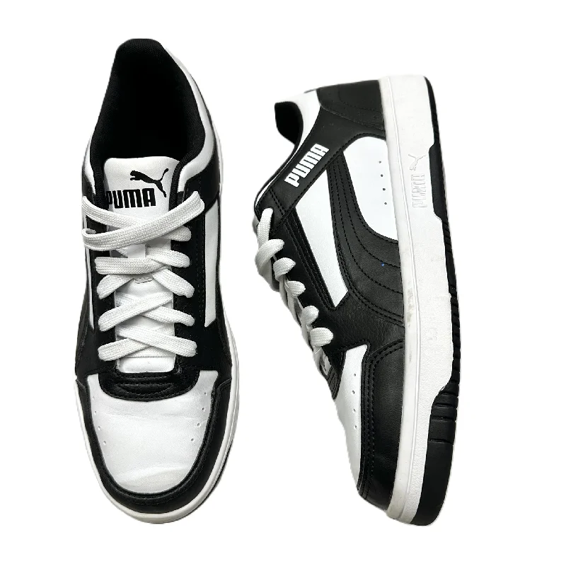 Athletic shoes with bold looks-Shoes Sneakers By Puma In Black & White, Size: 9