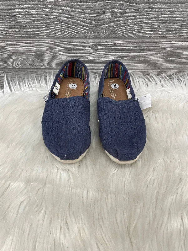 flats for weekend getaways-Shoes Flats By Toms In Blue, Size: 8