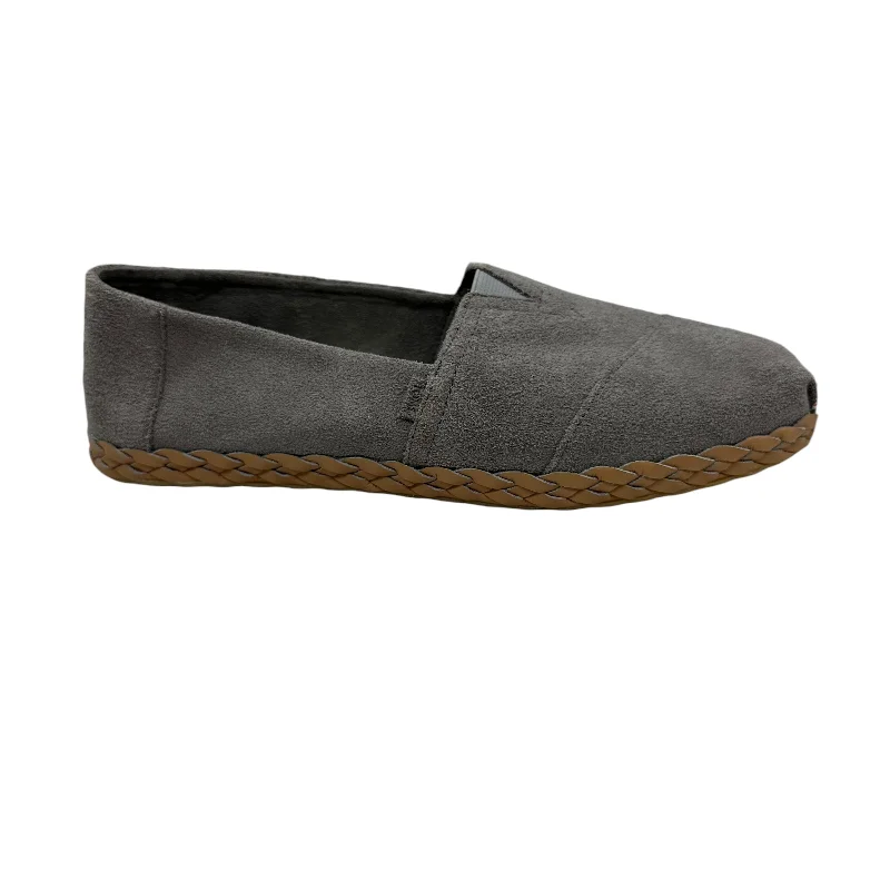 flats for quick moves-Shoes Flats By Toms In Grey, Size:9.5