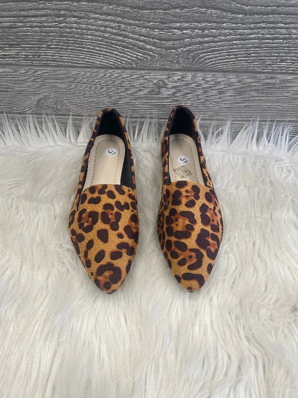 how to repair flats-Shoes Flats By Clothes Mentor In Leopard Print, Size: 7