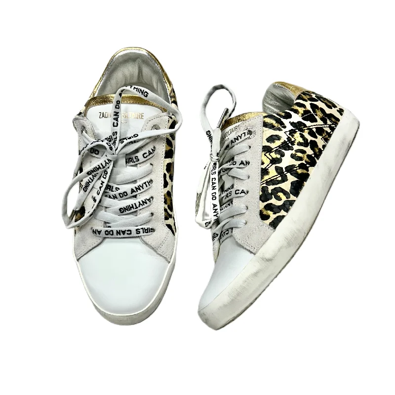 Athletic shoes for sandy journeys-Shoes Sneakers By Zadig And Voltaire In Leopard Print, Size: 8