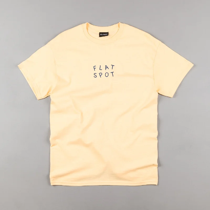 flats near nightlife spots-Flatspot Wobble T-Shirt - Yellow Haze / Navy