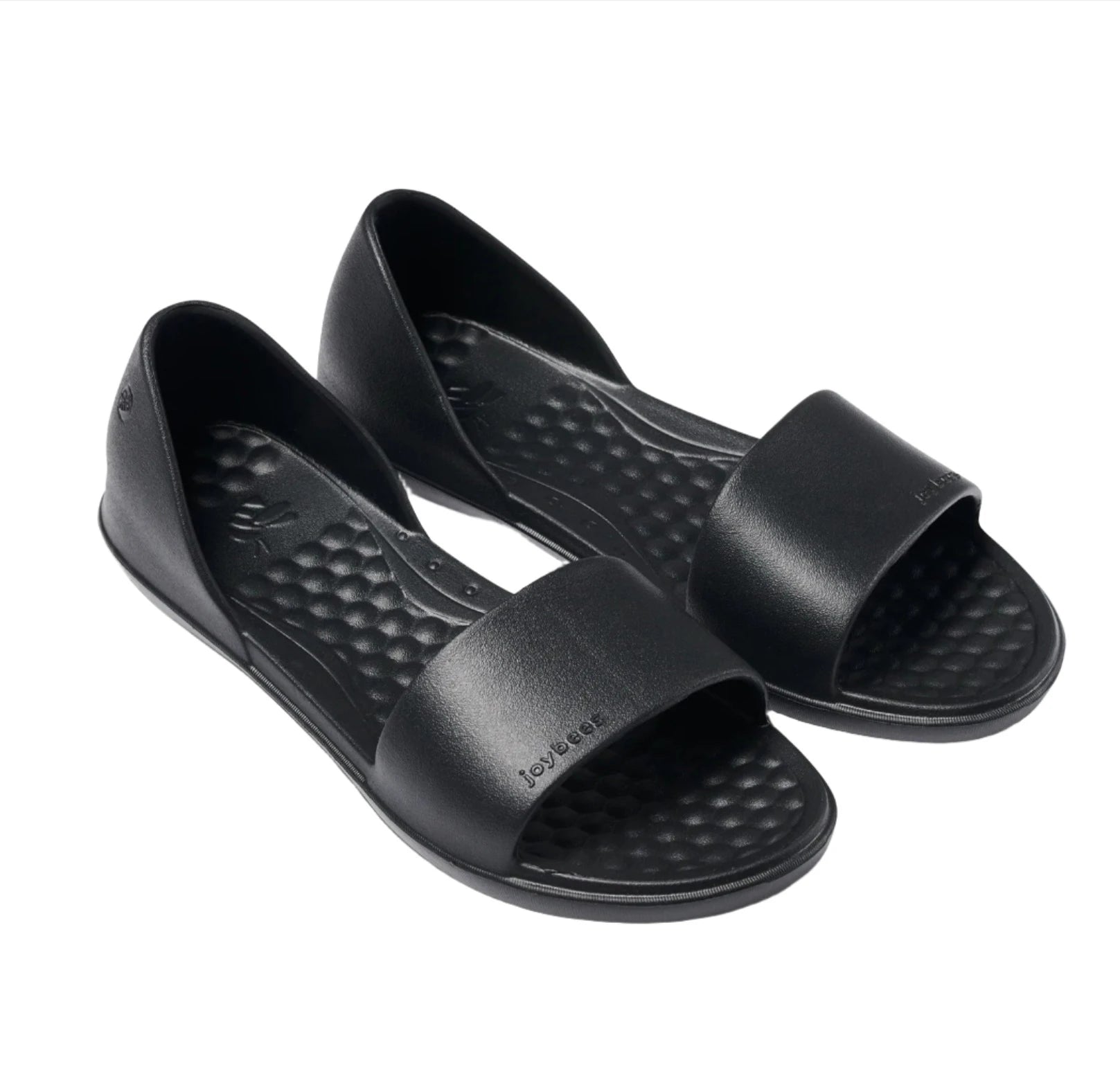 Sandals with premium comfort-Joybees Women's Friday Flat Sandal - Black