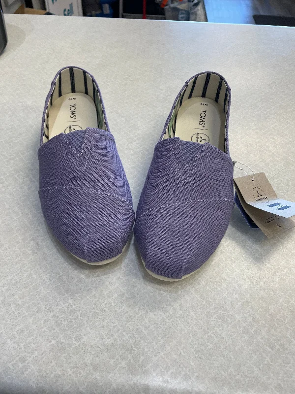 flats with smart locks-Shoes Flats By Toms In Purple & White, Size: 10