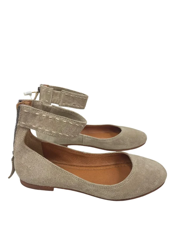 flats near busy streets-Shoes Flats By Frye In Tan, Size: 7