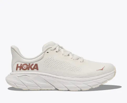 Athletic shoes with modern technology-HOKA WOMENS ARAHI 7 WHITE ROSE GOLD