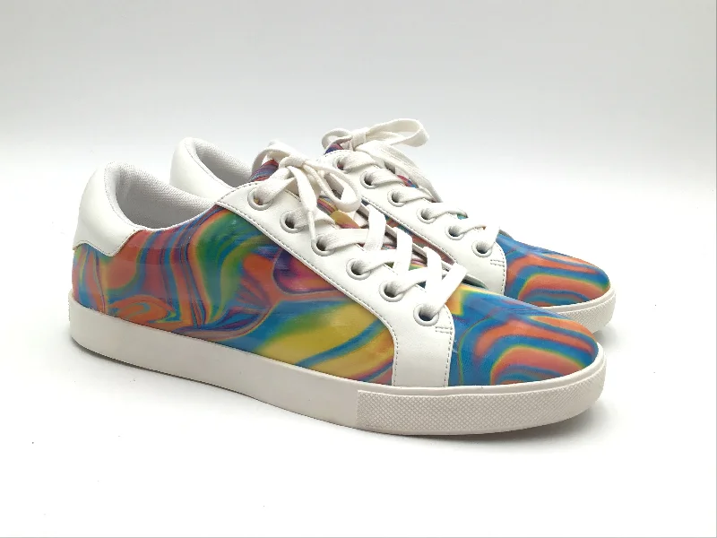 Athletic shoes with padded tongue-Shoes Sneakers By Clothes Mentor In Rainbow Print, Size: 9