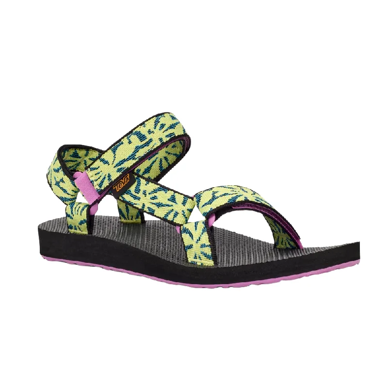 Sandals for outdoor relaxation-Teva Women's Universal Sandal - Beach Floral Wild Lime