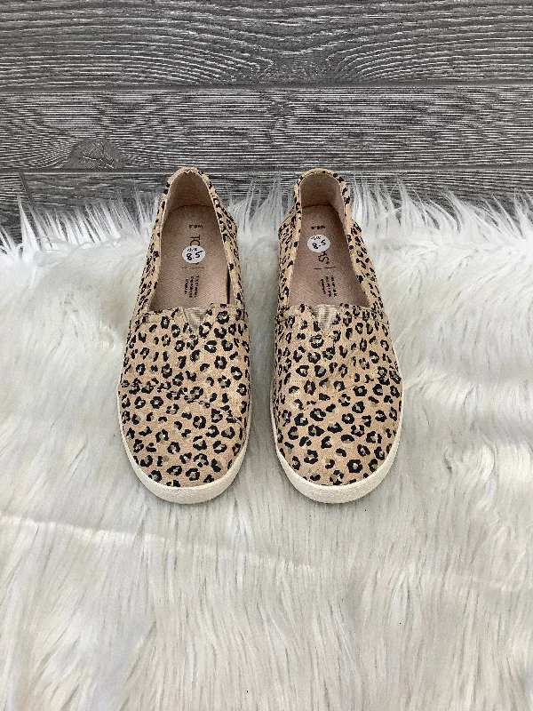 flats in quiet neighborhoods-Shoes Flats By Toms In Animal Print, Size: 8.5