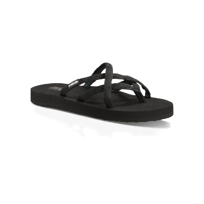 Sandals with adjustable sole-Teva Women's Olowahu Sandal -  Black on Black