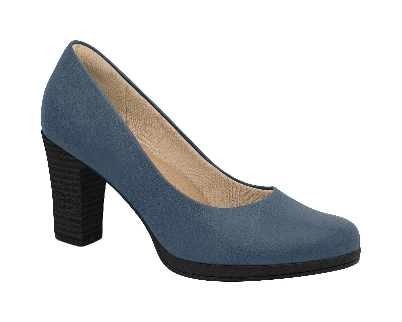 High heels superfood shot -Piccadilly Ref: 130185 Business Court Shoe Medium Heel in Eclipse Navy