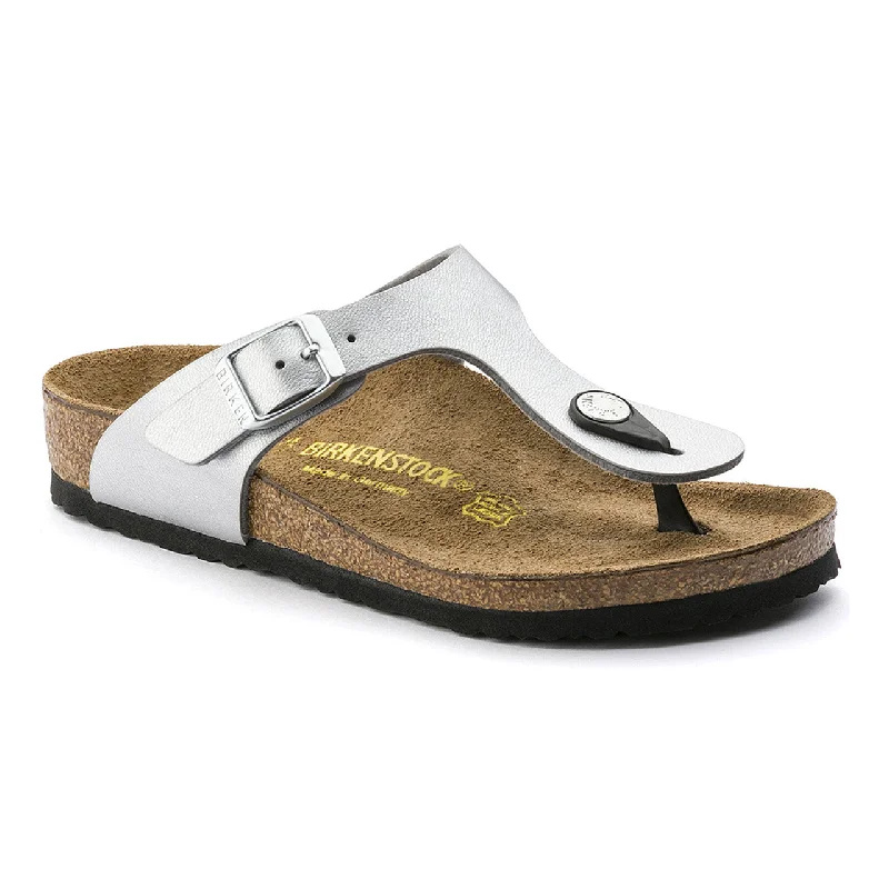 Sandals with quick-dry flair-Birkenstock Women's Gizeh Birko-Flor - Silver