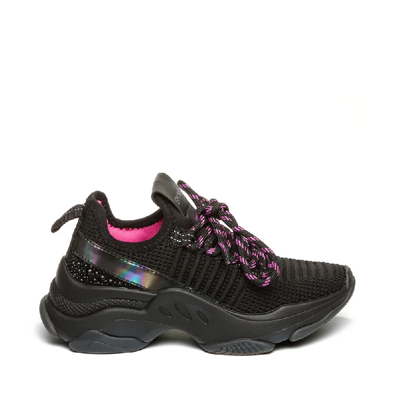 Athletic shoes with plush heels-Jmaxima Sneaker BLACK